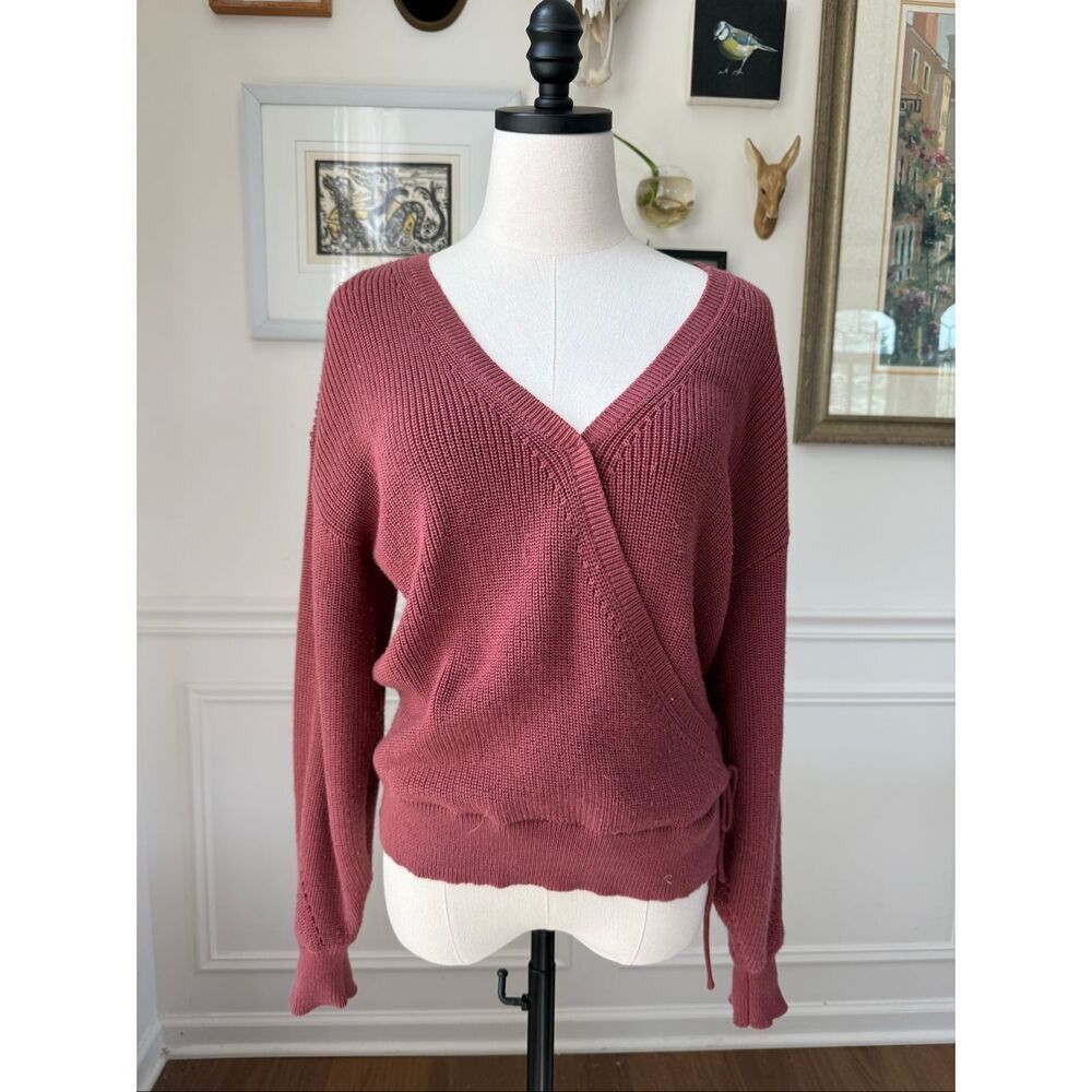Gentle Fawn Balletcore Mauve Tulip Pink Crossfront Sweater L
